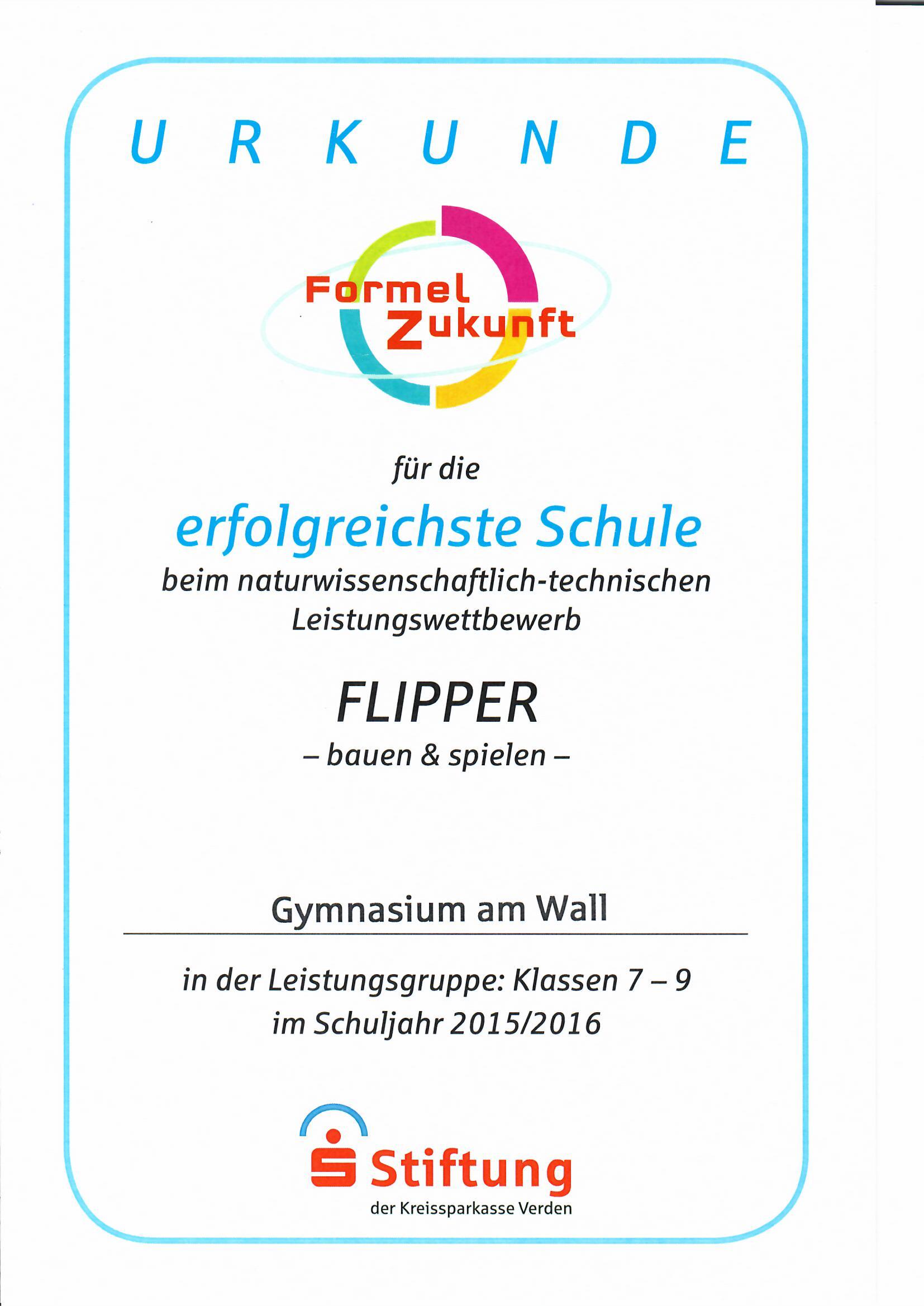 Urkunde GaW 2016 Formel Zukunft Scan